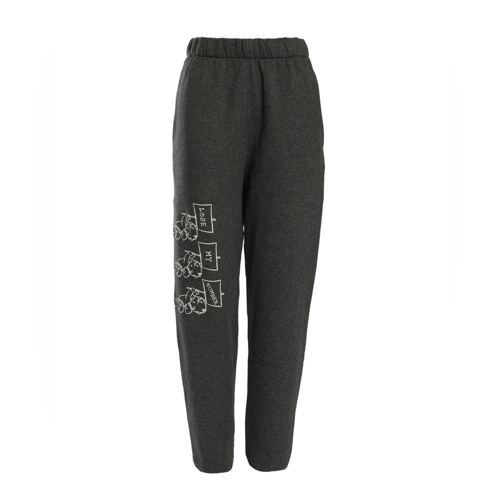 Boys Lie Lose My Number Grey Slim Sweatpant Popular Style